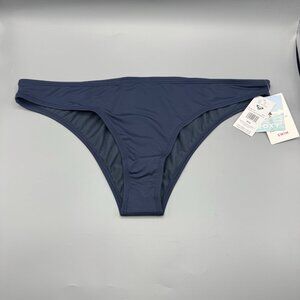 Roxy SD Beach Classics Moderate Bikini Bottom Navy Blue 2XL NEW